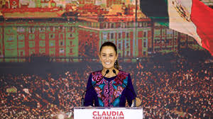 Claudia Sheinbaum sucesora del presidente López Obrador en Mexico.