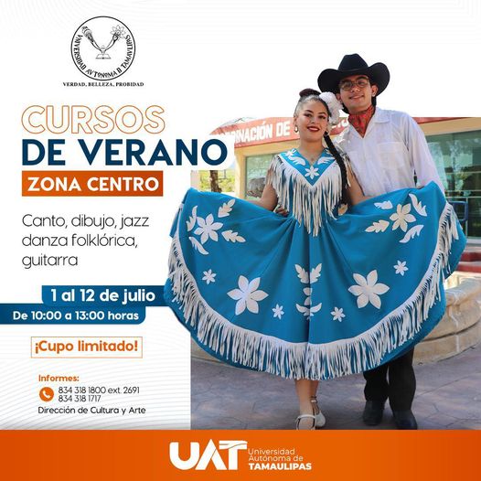 ¡Atención estudiantes UAT! ¡Únete a los cursos de verano de Cultura y Arte UAT Victoria!